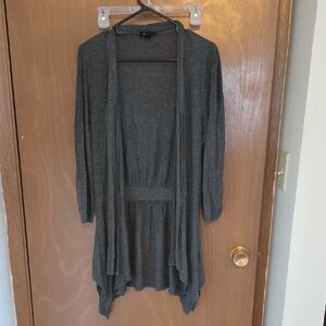 AB Studio Charcoal Women's Drape Cardigan